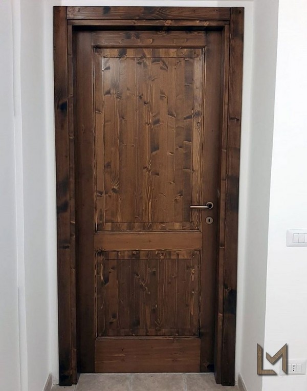 Porte in abete noce scuro